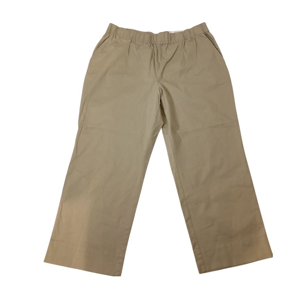 ON34TH‎ Womens 2X Straight Leg Chino Pants Elastic Waist Tan Beige Casual
